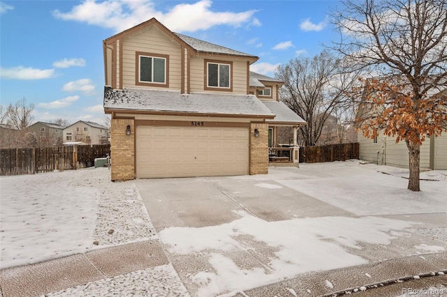 view of property with a garage