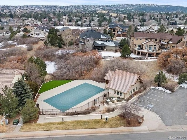 drone / aerial view featuring a residential view