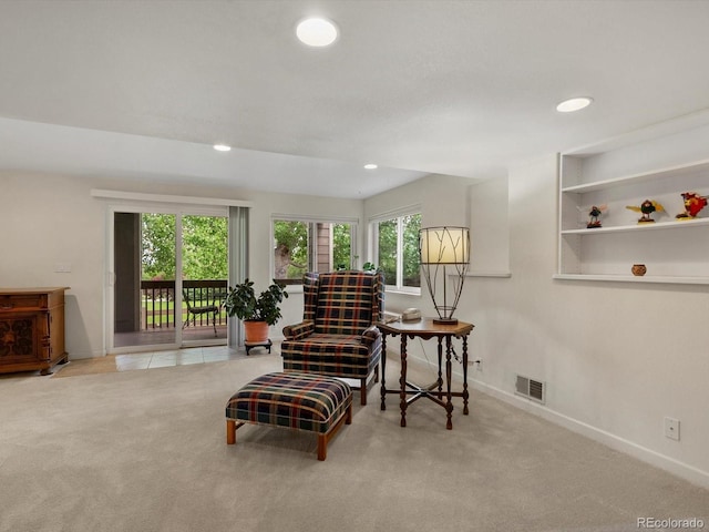 5660 S Eaton St, Littleton, CO 80123 - living area featuring recessed lighting, carpet flooring, and baseboards