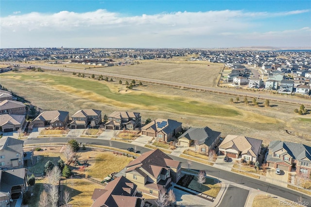 bird's eye view with a residential view