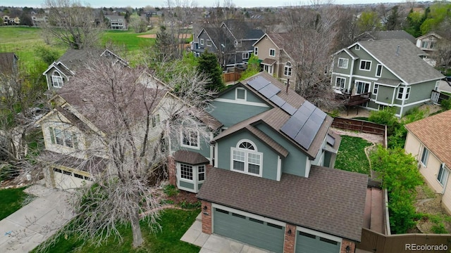 drone / aerial view featuring a residential view