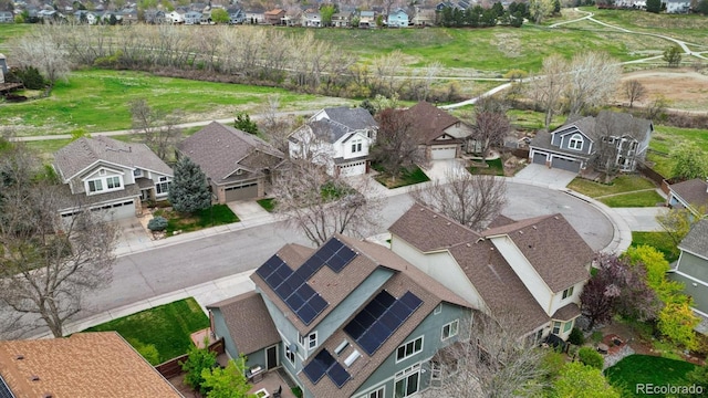 bird's eye view featuring a residential view