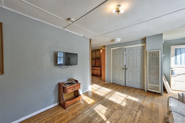 entryway with wood-type flooring