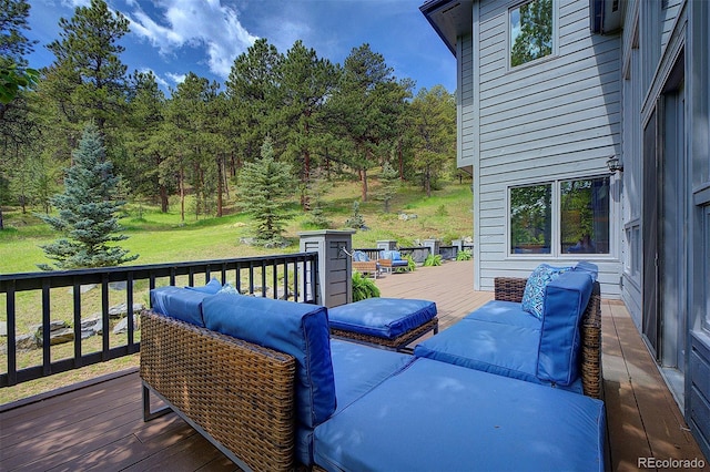 2191 Baldy Ln, Evergreen, CO 80439 - deck with outdoor lounge area