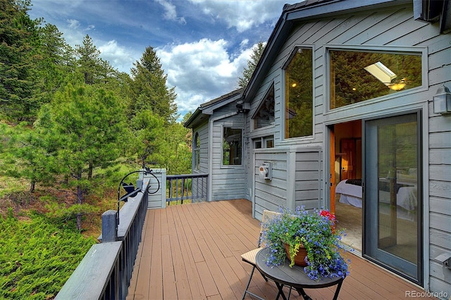 2191 Baldy Ln, Evergreen, CO 80439 - view of wooden terrace