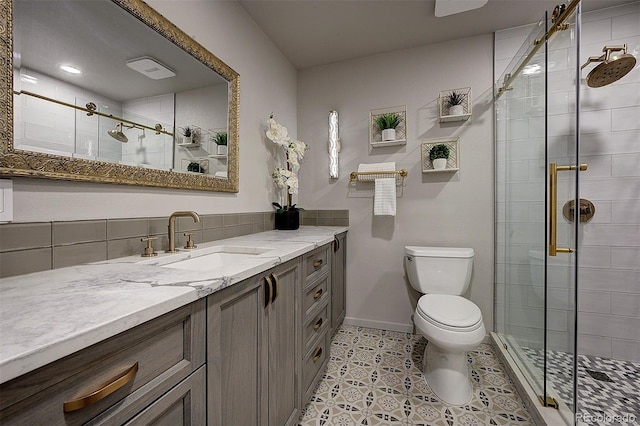 2191 Baldy Ln, Evergreen, CO 80439 - full bathroom featuring vanity and a shower stall