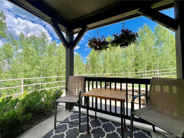 2104 Blue Sky Trl Unit 2-104, Granby, CO 80446 - balcony with view of scattered trees
