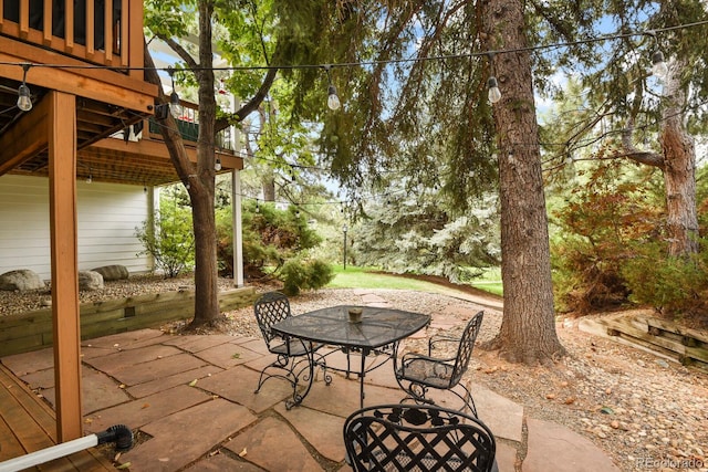 view of patio with a deck