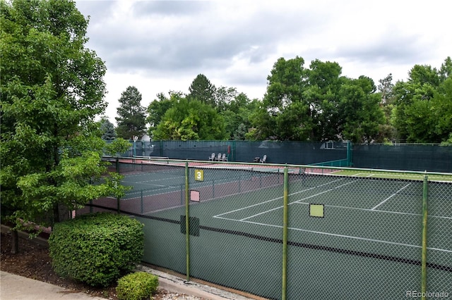 view of sport court