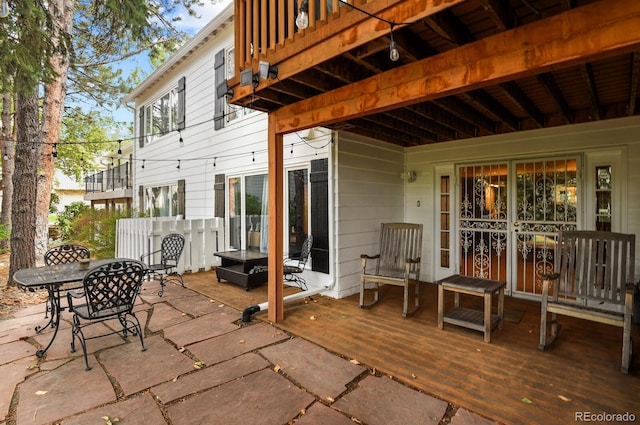 view of patio / terrace with a deck