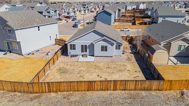 aerial view with a residential view