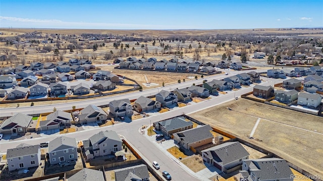 aerial view featuring a residential view