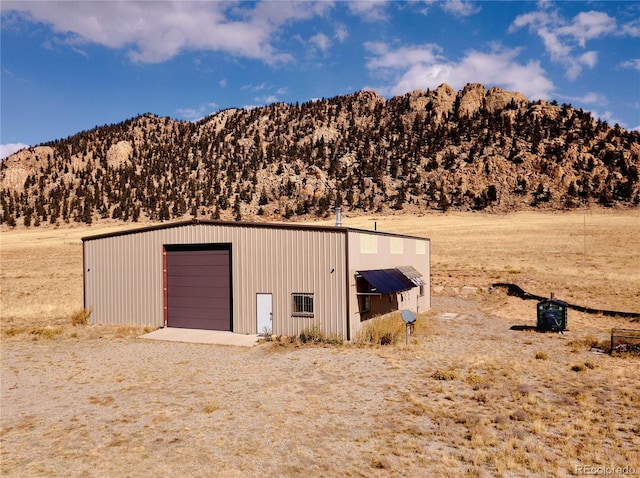 exterior space with a mountain view