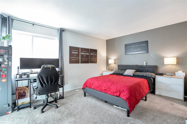 view of carpeted bedroom