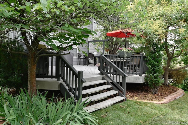 view of wooden terrace