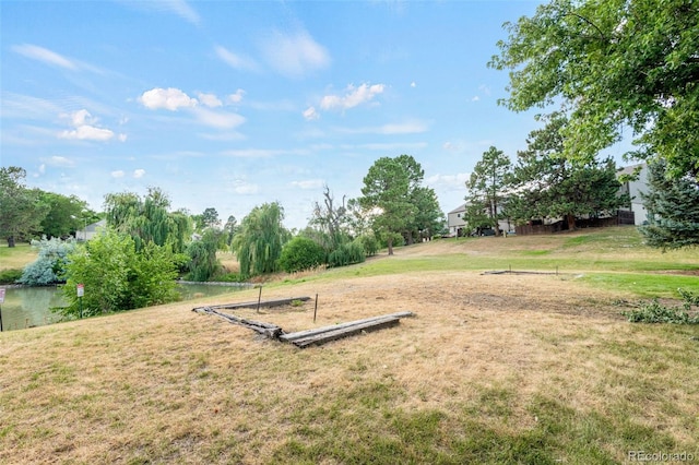 4452 W Pondview Dr, Littleton, CO 80123 - view of green lawn with a water view