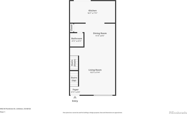 4452 W Pondview Dr, Littleton, CO 80123 - view of property floor plan