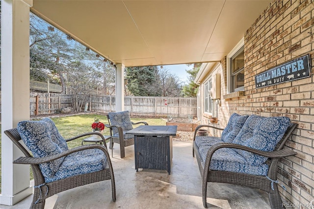 view of patio / terrace featuring a fenced backyard