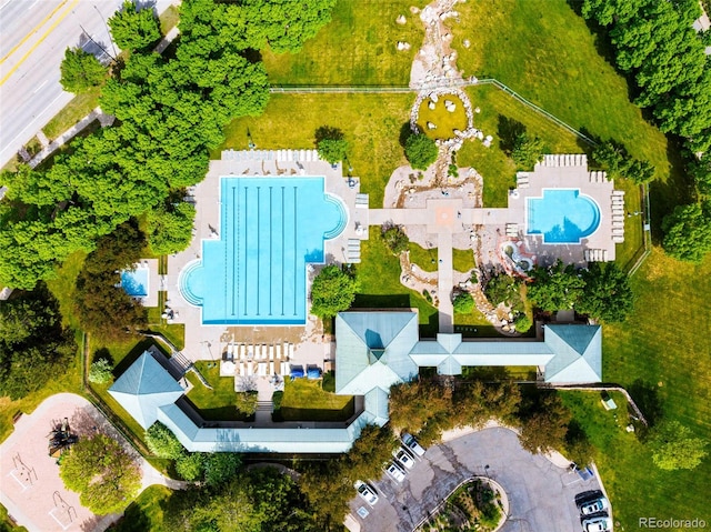 10511 Jaguar Gln, Lone Tree, CO 80124 - bird's eye view of a pool area