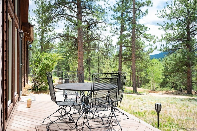 21 Crystal Rock Rd, Bailey, CO 80421 - deck featuring outdoor dining area