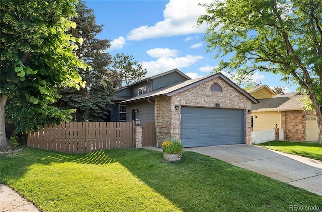 517 Chiswick Cir, Highlands Ranch, CO 80126 - traditional-style house featuring a garage, concrete driveway, and brick siding