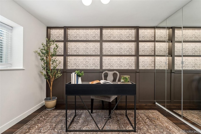 517 Chiswick Cir, Highlands Ranch, CO 80126 - office with wood finished floors and baseboards