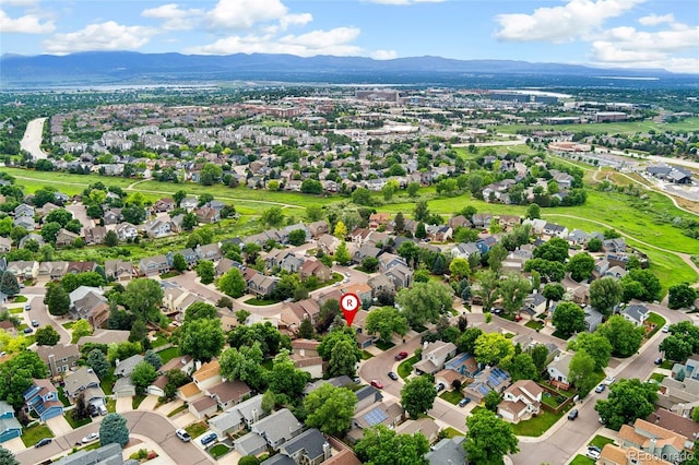 517 Chiswick Cir, Highlands Ranch, CO 80126 - aerial perspective of suburban area featuring a mountainous background