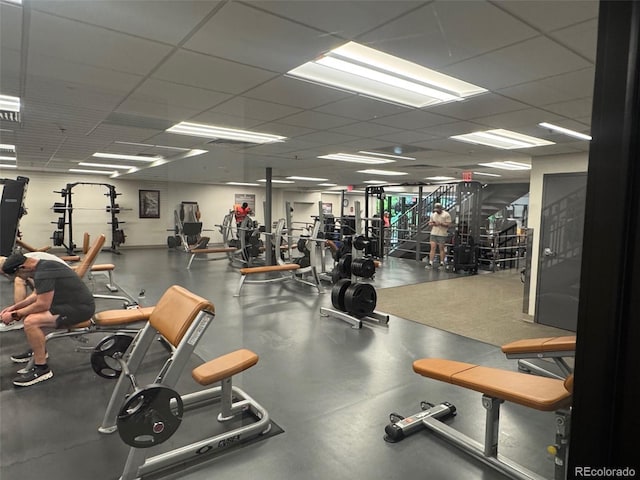 517 Chiswick Cir, Highlands Ranch, CO 80126 - gym with a paneled ceiling