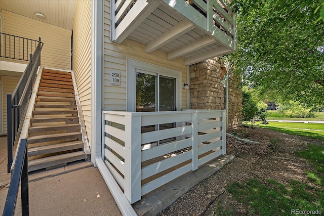view of exterior entry