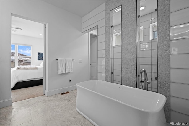 bathroom featuring a tub