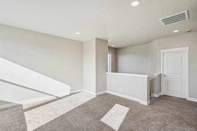 21295 E 61st Dr, Aurora, CO 80019 - empty room featuring baseboards, visible vents, recessed lighting, and carpet flooring