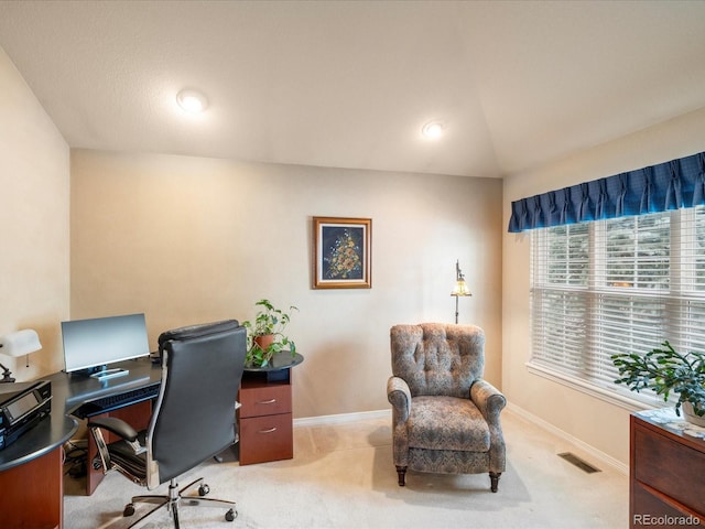 7158 W Belmont Dr, Littleton, CO 80123 - office with light colored carpet, baseboards, and visible vents