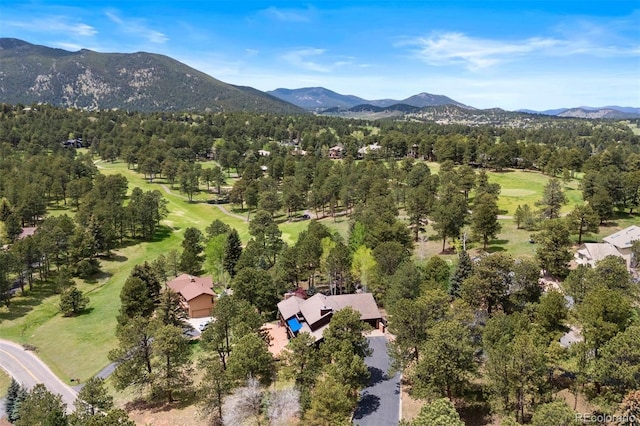 2851 Interlocken Dr, Evergreen, CO 80439 - aerial view of property's location featuring a mountainous background