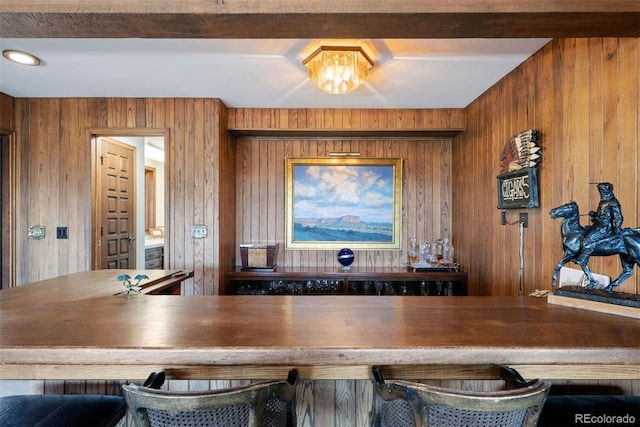 2851 Interlocken Dr, Evergreen, CO 80439 - detailed view of wooden walls and a chandelier
