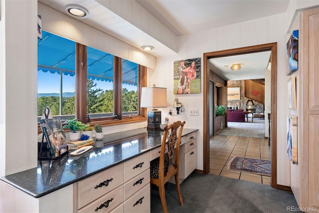 2851 Interlocken Dr, Evergreen, CO 80439 - carpeted home office featuring tile patterned flooring