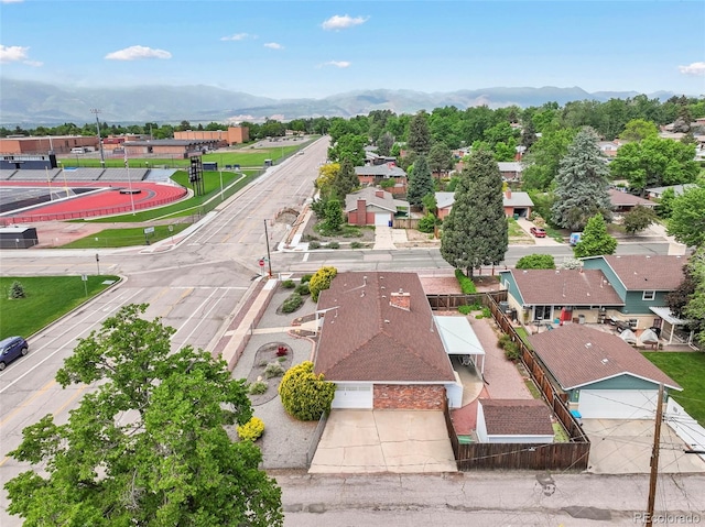 2043 Patrician Way, Colorado Springs, CO 80909 - aerial view of residential area with a mountainous background