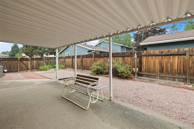 2043 Patrician Way, Colorado Springs, CO 80909 - fenced backyard featuring a patio