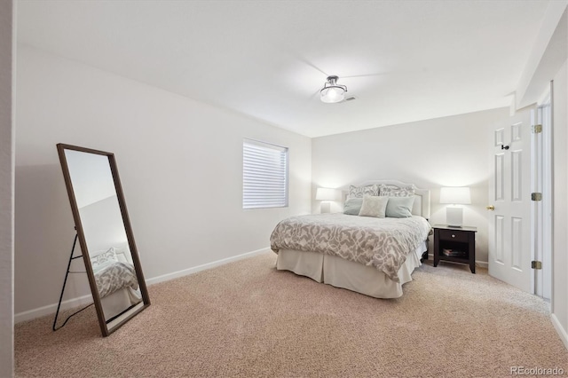 view of carpeted bedroom