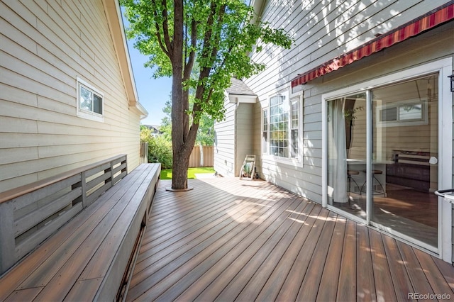 view of wooden deck