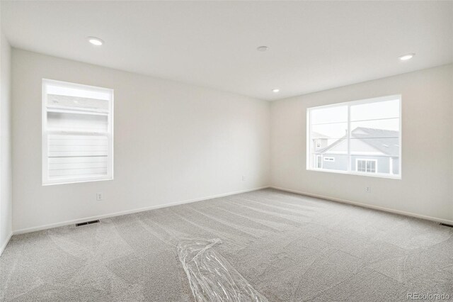 view of carpeted empty room