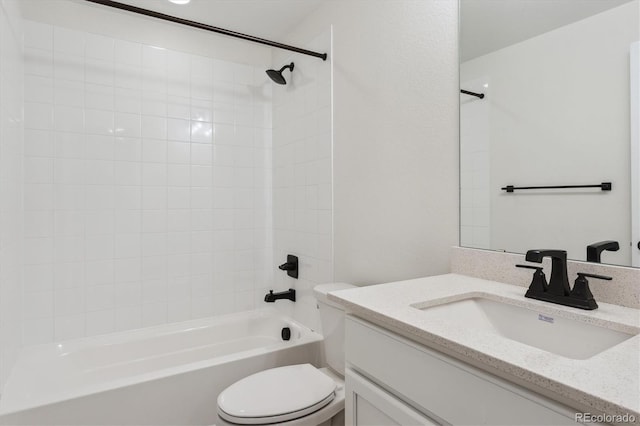 8205 Cokedale Cir, Littleton, CO 80125 - full bathroom featuring toilet, vanity, and  shower combination