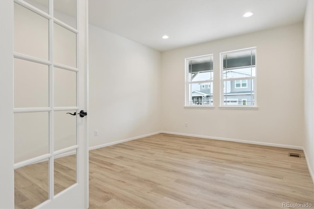 8205 Cokedale Cir, Littleton, CO 80125 - empty room with light wood-type flooring, recessed lighting, and baseboards