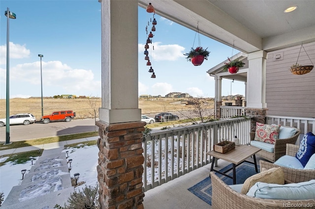 balcony with covered porch