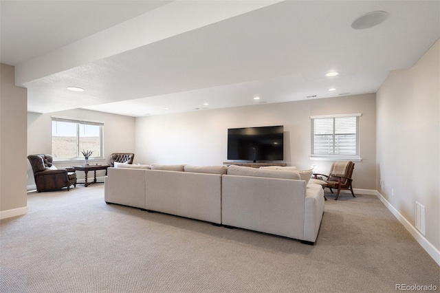 view of carpeted living room