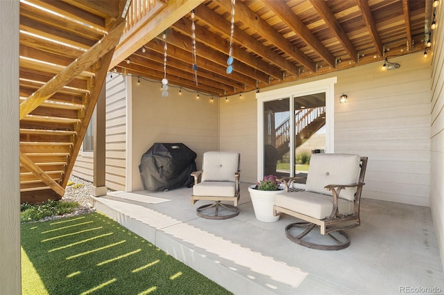 view of patio / terrace featuring grilling area