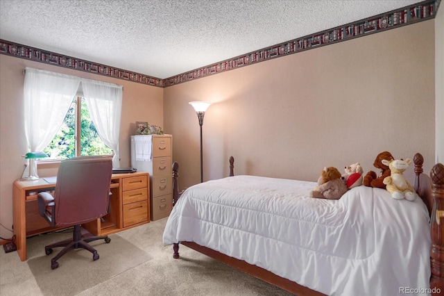 6112 Alkire Ct, Arvada, CO 80004 - bedroom with a textured ceiling and light colored carpet