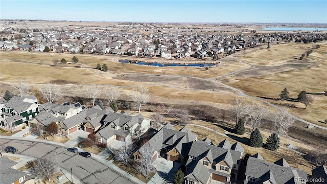 aerial view with a residential view