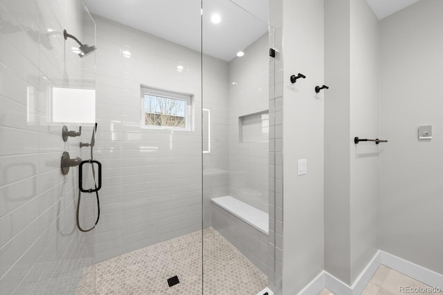 bathroom with an enclosed shower