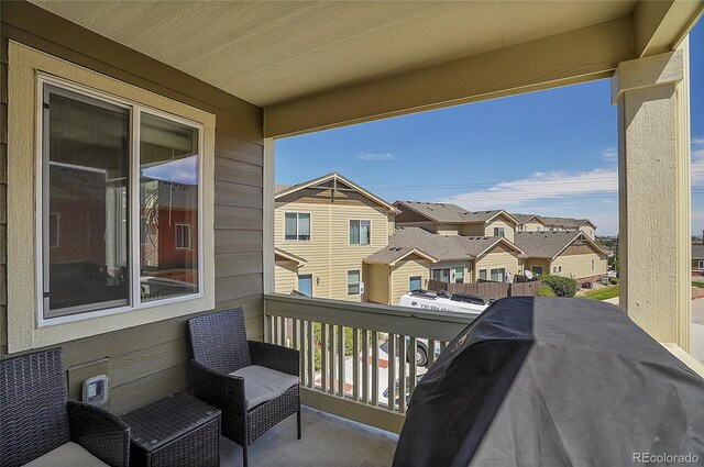 balcony with a grill