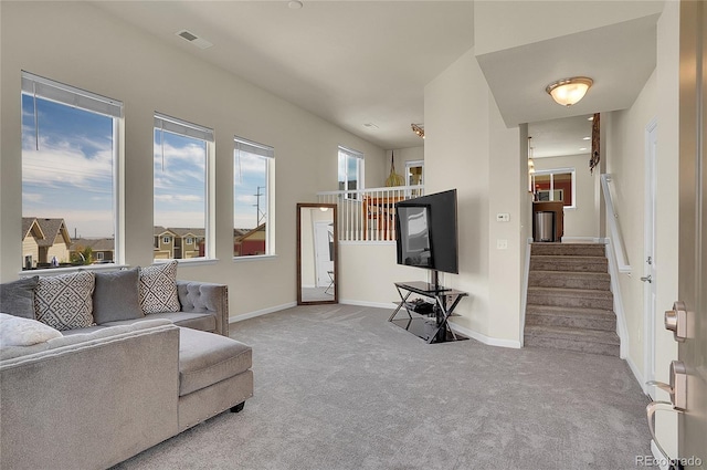 view of carpeted living room